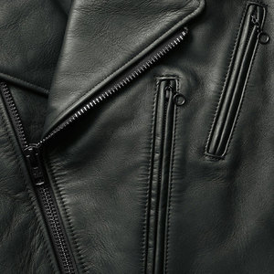 Men's Genuine Leather Motorcycle Vest Adjustable Side Strap Zipper Closure Windproof Outerwear for Winter Riding - Product Image 5