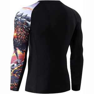 Custom Made High Quality <b>Men</b> MMA Rash Guards Full Sleeves <b>Compression</b> <b>Shirts</b> Eco-Friendly Anti-Bacterial Breathable Fighting - Product Image 5