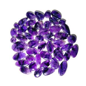 Cabujones de Amatista Natural en Forma de Estrella, Gemas Sueltas con Reverso Plano Pulido, 20-45mm, 8-12g, para Fabricación de Joyas, Precio al por Mayor - Product Image 2