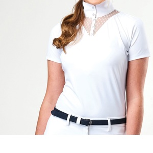 Camiseta de Equitación Elástica en 4 Direcciones de Alta Calidad, Capa Base para Competición, Camisa de Polo con Tela Técnica Suave al Tacto - Product Image 1