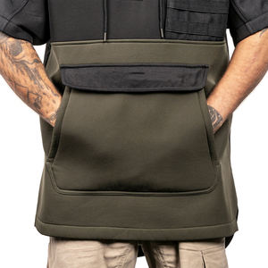 Veste tactique de chasse à manches courtes pour homme, imperméable, softshell, à capuche, style randonnée et entraînement - Product Image 3