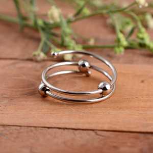 SHYAM JEWELRS Luxury <b>Adjustable</b> 925 Sterling Silver Anxiety Bead Spinner <b>Ring</b>-Handmade Three-Layer Unisex Fidget <b>Ring</b> for Stress - Product Image 4