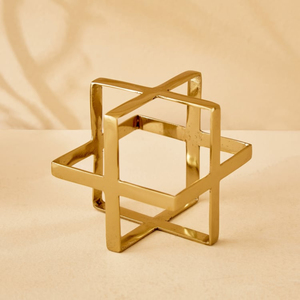 Conjunto de Esculturas Geométricas Modernas en Forma de Cubo Dorado, Portavelas de Metal, Decoración para Mesa del Hogar, Adornos Decorativos, Figura Dorada de Estilo Rústico - Product Image 4