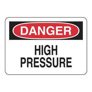 Señal de Advertencia de Alta Presión Brady DANGER, Señal de Seguridad Duradera para Interiores/Exteriores para Áreas Industriales - Product Image 2