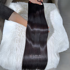 Extensions de cheveux humains raides et soyeux et brillants d'apparence naturelle et durable Cabelo Humano Genius Weft Bundle - Product Image 3