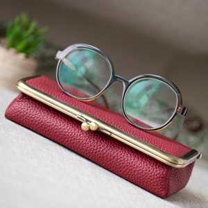 Genuine Leather <b>Reading</b> <b>Glasses</b> Case Slim Fit Eyewear Protector Manufacturer Direct Export LGC-0031 - Product Image 4