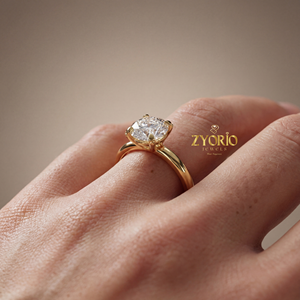 แหวนหมั้นเพชรทรงกลมบริลเลียนท์หรูหรา 1.15 กะรัต EF VS1 เงิน 18K ประดับเพชรด้านข้าง สำหรับงานแต่งงานและงานเลี้ยง - Product Image 6