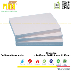 Hoja de tablero de espuma de PVC WPC duradera 3mm de espesor densidad de Color blanco 0,6G/cm3 utilizado para paneles de muebles - Product Image 2