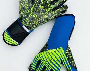 Gants de gardien de but de football en caoutchouc, antidérapants, respirants, protection des doigts, sangle de poignet réglable, coupe négative, fermeture auto-agrippante - Product Image 5