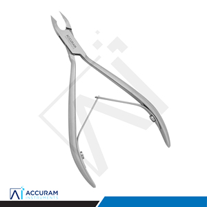 Cortauñas Profesional Accuram para Cutículas, Ergonómico, en Forma de Luna, de Acero Inoxidable, para Manicura y Pedicura - Product Image 1