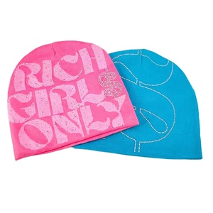 หมวกบีนนี่แฟชั่นฤดูหนาวคุณภาพสูง ดีไซน์ใหม่ล่าสุด ประดับเพชร สำหรับทุกเพศทุกวัย  ถักจากอะคริลิก  ให้ความอบอุ่นและมีสไตล์ - Product Image 6