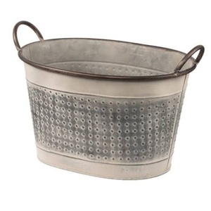 Pot de fleurs de jardin au design exclusif, pot de fleurs de luxe pour la décoration de fêtes et d'hôtels, finition galvanisée, fournisseur d'Inde - Product Image 1