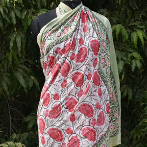 Sarongs et paréos indiens faits à la main, imprimés au bloc, 100 % coton, pour femmes, longs, de plage, vente en gros, imprimé Indonésie - Product Image 1