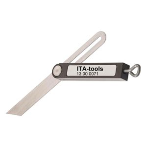 Escuadra en T de acero inoxidable con mango de aluminio y escala en O - Product Image 1