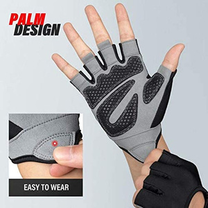 Guantes de Gimnasio Daizen Star de Medio Dedo, Spandex, Correa Ajustable con Cordones en la Muñeca, Antideslizantes, Ligeros, para Levantamiento de Pesas y Fitness - Product Image 2