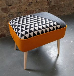 Handmade Solid Wooden Ottoman Stool Upholstered <b>Foot</b> <b>Rest</b> Seat Contemporary Living Room Bedroom Furniture - Product Image 4