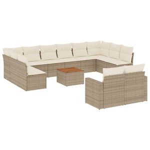 Conjunto de Sofás de Jardín Beige de 13 Piezas - Product Image 2