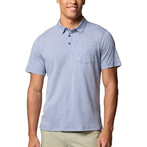 Polo pour homme, décontracté, manches courtes, col classique, tissu en coton respirant, tenue de bureau quotidienne d'été, matière douce et confortable - Product Image 1