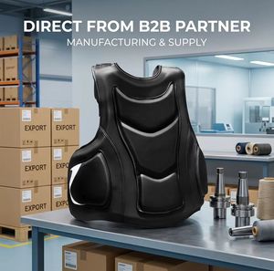 Gilet de protection réglable en cuir PU noir pour la boxe, la lutte et les arts martiaux, protection de poitrine pour l'entraînement, équipement de protection sur mesure Sands - Product Image 3