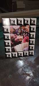 Handmade Inlay Wood <b>Black</b> White Chevron Pattern Rectangular Photo <b>Frame</b> Tabletop Display Horizontal Orientation - Product Image 5
