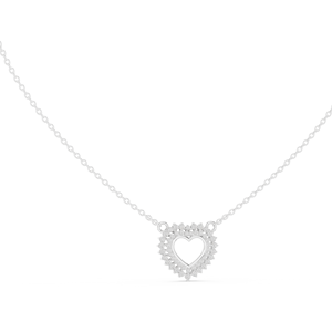 Style romantique zircone femmes S925 argent Sterling Double coeur forme pendentif collier pour dame saint valentin bijoux cadeau - Product Image 4