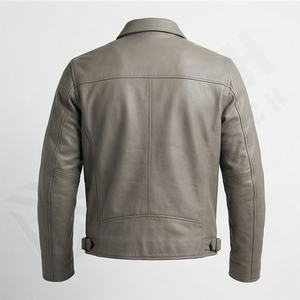 Veste en cuir véritable pour homme NAI-0470A, style motard, fermeture éclair, taille XL, idéale pour l'été, article de vente en gros, couleur personnalisable - Product Image 2