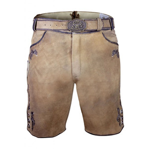 Shorts Lederhosen traditionnels bavarois pour hommes 100% polyester satiné anti-plis imperméable respirant style vintage décontracté chic - Product Image 1