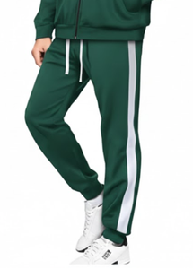 Modern Tracksuit Two Piece Apparel with Comfortable <b>Zip</b> Jacket and Matching <b>Trousers</b> for Athletic Training Casual Streetwear - Product Image 3