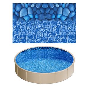 Telo per Piscina Rotonda da 25m, Spessore 1.5mm, Vinile Premium, Facile da Installare, Anti-perdita, Altezza Parete 52 - Product Image 1