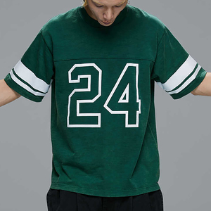 High Quality 300gsm Slub Cotton <b>Tshirt</b> Streetwear Football Jerseys Men's <b>Tshirts</b> Acid Wash Distressed Oversized <b>Tshirt</b> - Product Image 2