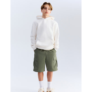 Pantalones Cortos Casuales de Moda para Hombre, Cintura Elástica, Lona de Algodón Transpirable, Pantalones Cargo Sólidos con Logotipo Personalizado, Ropa Urbana Informal de Algodón - Product Image 4
