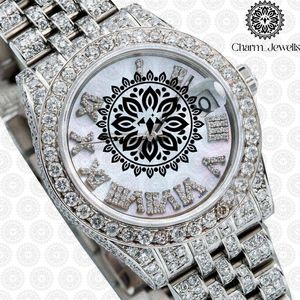 Reloj de Lujo Vintage para Hombre, Caja de 40 mm, Movimiento Mecánico Analógico, Correa de Acero Inoxidable con Incrustaciones de Diamantes, Esfera de Cristal Luminoso - Product Image 3