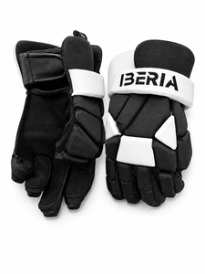 IBERIA Premium Wholesale Black White Lacrosse Gloves for Men | Padded Protective Lacrosse Gloves | Custom Team Gloves - Product Image 4