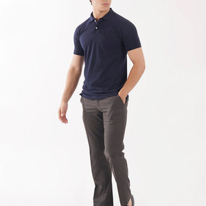 เสื้อผ้าลำลองผู้ชาย เสื้อเชิ้ตขายดี ดีไซน์ใหม่ รับทำโลโก้ สีพื้น ผ้าเจอร์ซีย์ระบายอากาศ ย้อมสีเรียบ สำหรับผู้ชาย - Product Image 2