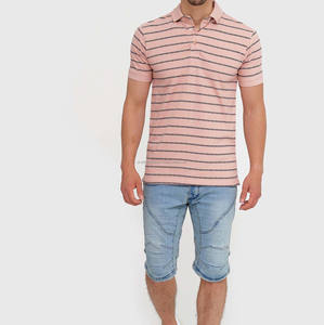 Polo informal de algodón 100% para hombre, nuevo diseño de cuello redondo transpirable a la moda con polos de manga corta - Product Image 1