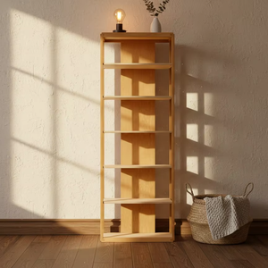 Estante de Madera Ecológico y Duradero Brisa, Hecho de Madera de Teca Natural Sólida, Estilo Escandinavo, Estante Abierto, Decoración del Hogar, Interior Comercial - Product Image 3