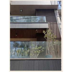 Modern WPC Facade Cladding <b>Panels</b> for Exterior <b>Wall</b> | Waterproof Wood <b>Plastic</b> Composite Louvers for Building Elevation - Product Image 1