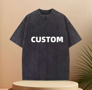 Camiseta Extra Grande Personalizada con Gráficos, Lavado Ácido, Estilo Vintage, Impresión Digital, Serigrafía para Hombre - Product Image 4