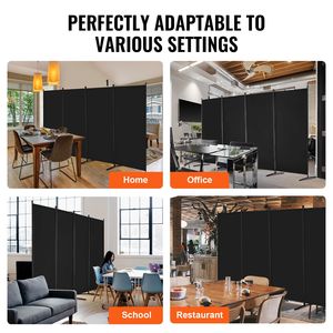 Divisorio per Stanza a 4 Pannelli dal Design Semplice, Schermo Portatile Autoportante per Privacy, Separatore Pieghevole per Ambienti - Product Image 6