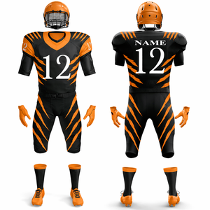 Men's American Football Uniform Set Breathable Custom Sublimated Printed Football Jersey Pants Short UV Protection for Training - Product Image 1
