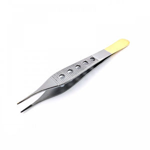 Adson Tissue Forceps 12cm Gold Medical Surgical Tweezer Steel 3mm Tooth Tip Straight Design General Surgery CE By <b>Blush</b> Surgical - Product Image 6