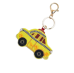 Beaded Woven <b>Cat</b> Coin Holder Keychain Color Changing Cartoon Trendy Fashion Accessory - Product Image 4