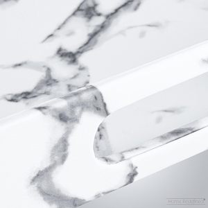 Premium Rectangular Marble Look Serving Tray Cutout Handles Portable Dishwasher Safe for Jewelry Tableware Display Luxury - Product Image 3
