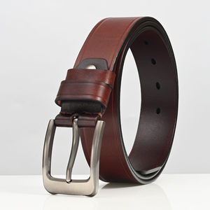 Men's Casual Luxury Cow Hide <b>Top</b> Grain Genuine Leather Designer Pattern Design High Quality Business Style Custom Belt for Men - Product Image 2