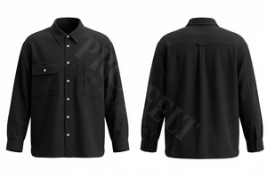 Outdoor Workwear & Streetwear Dress Shirt <b>Jacket</b> with Long Sleeves Classic Collar Buttoned Pocket Whole Sale Private Label Shirt - Product Image 3