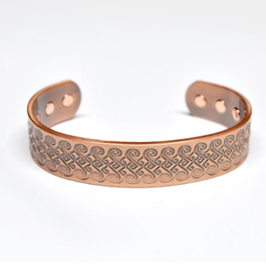Pure Copper <b>Engraved</b> Braided Chain Wave Cuff Bracelet Luxury Handmade Personalization High Polish <b>Bangle</b> Jewelry - Product Image 5