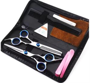 Ciseaux de coiffure chirurgicaux MORJE, ensemble de peignes et outils, usage professionnel, acier inoxydable 4Cr13, pour droitiers, manche moyen, lame tranchante - Product Image 1