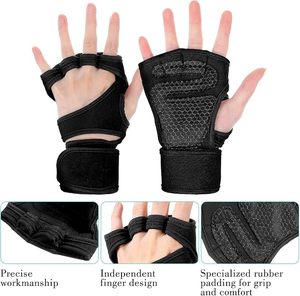 Customized Logo Weightlifting Sports Workout <b>Gloves</b> with Wrist Support <b>Weight</b> Lifting <b>Gloves</b> for Gym Palm Protection Cycling - Product Image 5