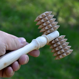 Rodillo de masaje de madera natural, herramienta de automasaje para alivio muscular en el cuello, espalda, aplicaciones de terapia facial - Product Image 4