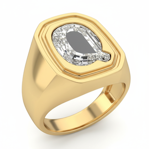 Designer Q Initial <b>Ring</b> <b>with</b> DEF VVS Lab Grown Diamond <b>925</b> Sterling <b>Silver</b> Fine Gold Minimalist Fashion <b>Ring</b> for Women - Product Image 6